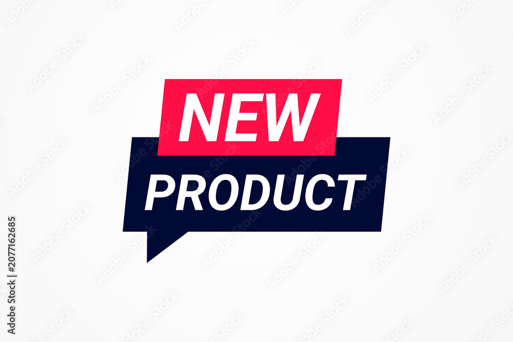 Obraz premium New Product Origami Style Speech Bubble Banner Design for Product Launch, Announcement, Marketing Promotion and Creative Advertising Vector Collection