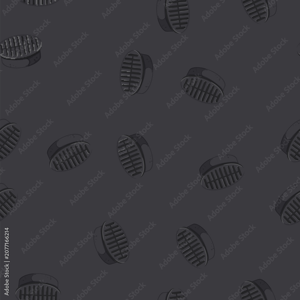 Obraz premium seamless pattern hole drainage grate cartoon. hole drainage grate sign vector