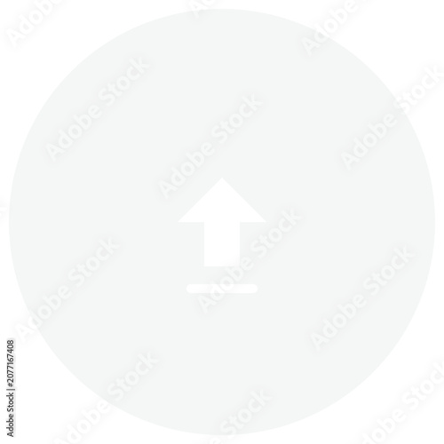 Cloud upload icon vector illustration featuring a blue graphical cloud shape with a white arrow symbol for digital interface design