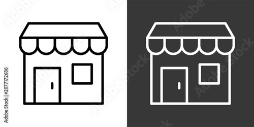 Retail Black And White Icon Set Collection Pack Vector Illustration