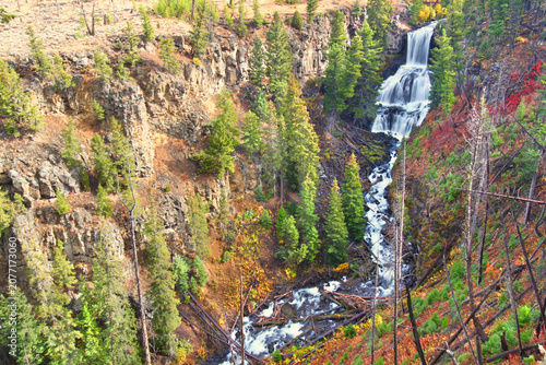 Фотография Undine Falls in Yellowstone National Park Wyoming
