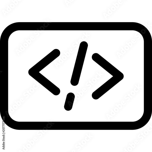 HTML Coding Vector Icon Programming Source Code UI Silhouette