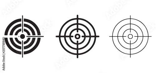 target icons with crosshairs on white background