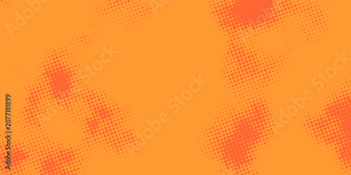 Photos Premium orange halftone background with retro comic-inspired dot patterns and bold pop art composition, ideal for branding, marketing campaigns, websites, and multipurpose design applications