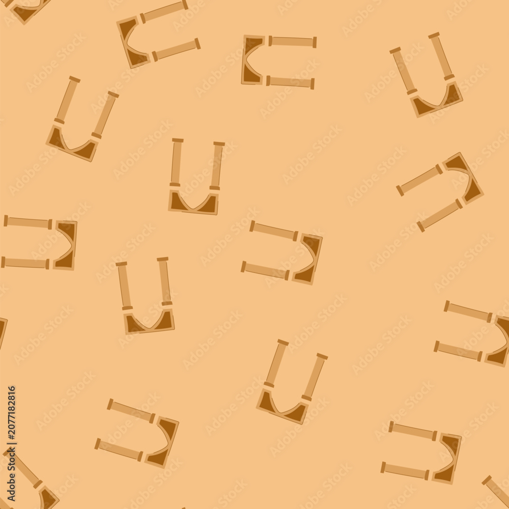 Obraz premium pattern ancient architectural archway with strong columns and an elegant arch creating a passage or entrance, rendered in a simple, illustrative style on a white background