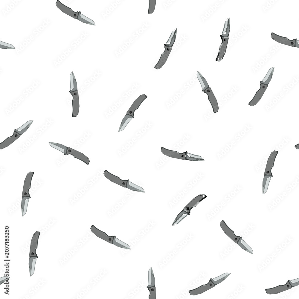 Fototapeta premium pattern blade military knife cartoon. blade military knife sign vector