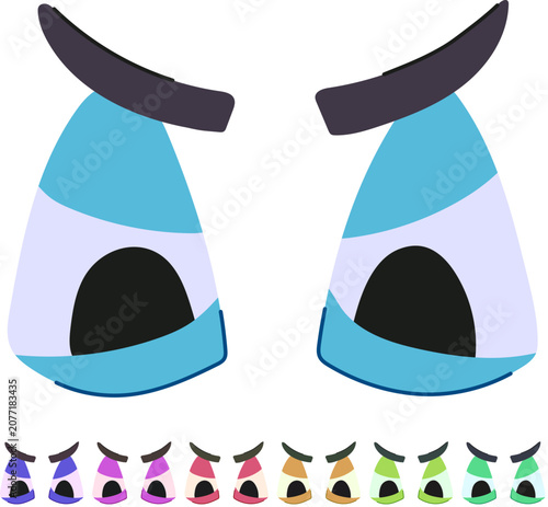 Tableau sur toile tired eye emotions cartoon