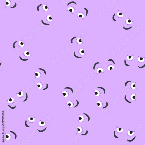Bild auf Leinwand pattern surprised eye emotions cartoon