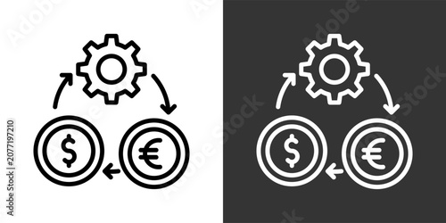 Фотография Arbitrage White And Black Icon Set Multiple Style Collection Pack Vector Illustr