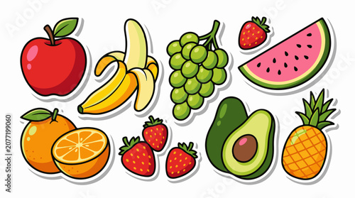 Assorted vibrant fruits a healthy and colorful collection