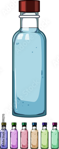 Foto balancing face toner cartoon