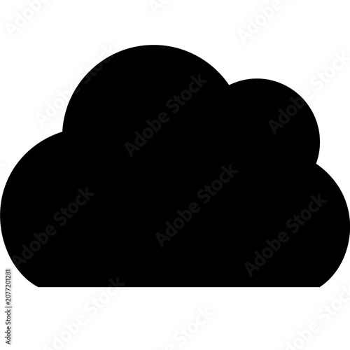 Cloud Vector Icon Cloud Storage Computing Weather Silhouette
