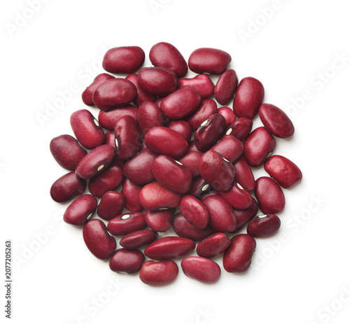 Top view of dried red kidney beans