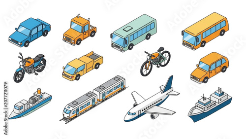 Fotografie Vehicles and transportation modes on display