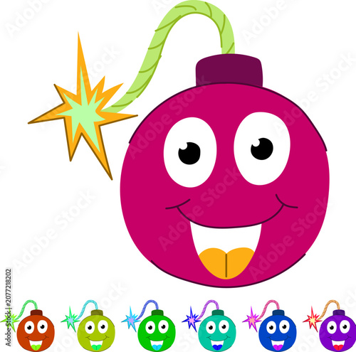 Canvastavla blast bomb character cartoon