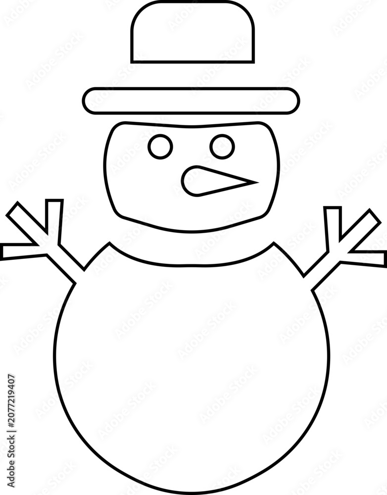 Naklejka premium snowman icon, joyful demeanor. The snowman is ready for winter, various winter active holiday poses for greeting cards and decor. showcasing festive characters accessories like scarves, hats, sled