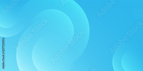 Abstract blue and cyan gradient background with soft fluid overlapping circles and minimal dot elements. Modern elegant vector design template for banner.