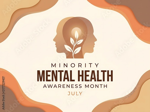 Minority mental health awareness month july awareness month july celebrating support for diverse mental wellbeing and emotional health initiatives and understanding.