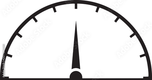 Foto Simple gauge icon displaying a moderate level