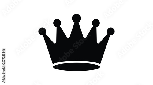 Photos Black Silhouette Of A Regal Crown With Points And Rounded Base Silhouette