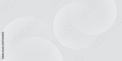 Fotografía Abstract white glowing geometric lines on gray background