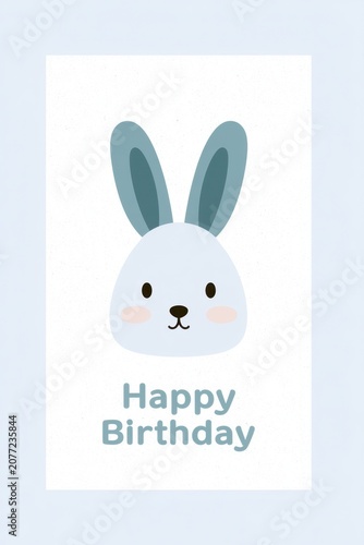 Celebrate with a charming bunny birthday card design for all ages