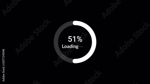 Retro loading bar animation on a transparent background, Downloading bar complete 4k animation from 0 to 100 increasing percentage, loading bar animation with alpha channel