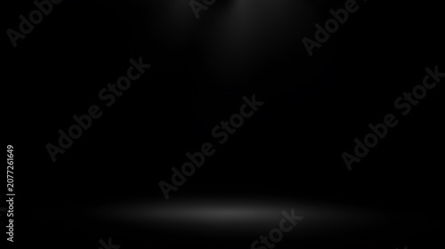 Black Background with Subtle Spotlight Effect Creating Depth