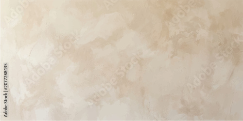 Obraz na plátně Vintage beige background with rough texture and dark spots, exuding warmth and e