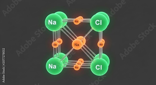 Molecular structure of sodium chloride