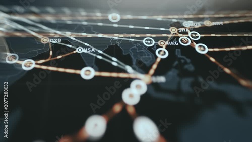 Global Logistics Network Highlighting Transportation Routes Across Asia