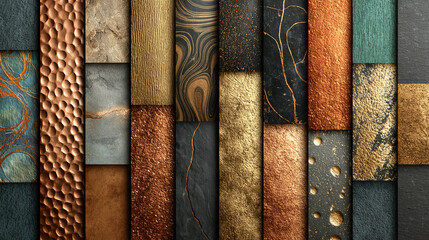 Copper foil patterns metallic vector textures for digital design backgrounds creative illustration overlays decorative graphic compositions artistic visual textures luxury design elements