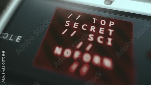 TOP SECRET label, high-level security classifications for confidential information