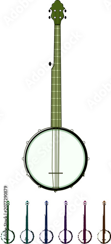Fotografie neck banjo cartoon