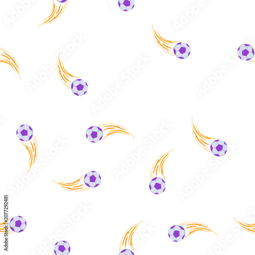 Obraz na plátne pattern finesse speed soccer ball cartoon