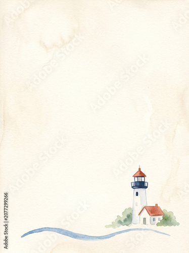 winter landscape with lighthouse