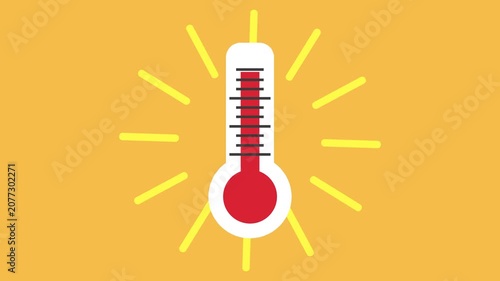 Thermometer showing high temperature indicating global warming