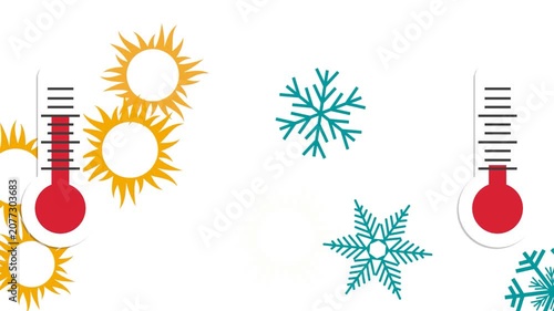 Animated abstract background domestic cooling.