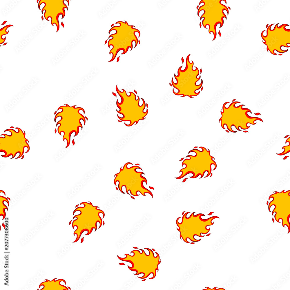 Obraz premium pattern fire flame decal cartoon. motorcycle tattoo, hot race, sticker custom fire flame decal sign. seamless symbol vector illustration