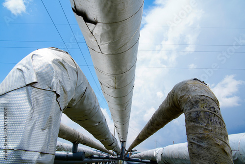 Konstfotografi Oil pipeline, Oil and gas processing plant with pipe line valves