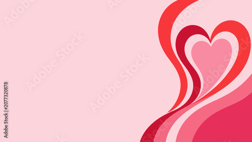 Cuadro en lienzo Abstract valentine heart background pink red