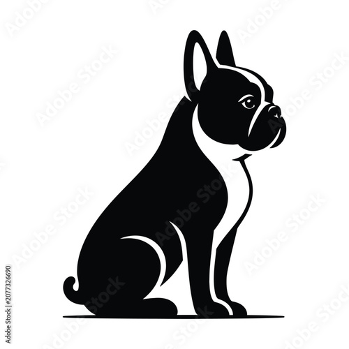 Minimalist dog silhouette design