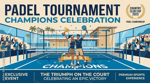 Padel Champions Celebrate Victory At Country Club Tournament