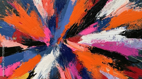 Explosion of Vibrant Colors Abstract Art.