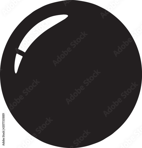 Shiny black sphere
