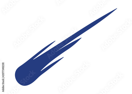 A blue streak or flash of color