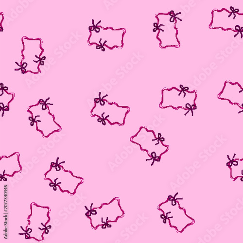Tablou pe pânză seamless pattern elegance coquette cartoon