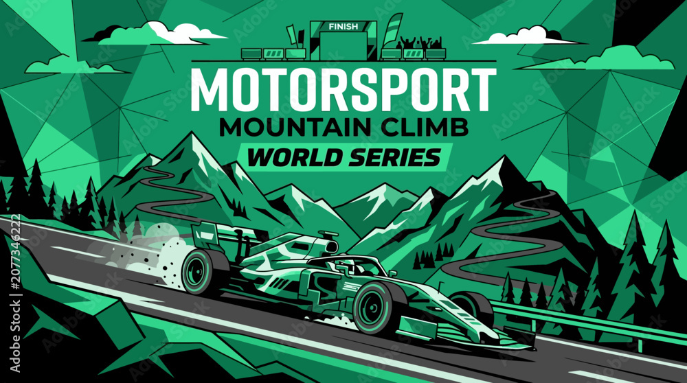 Obraz premium Motorsport Mountain Climb Thrills Conquer The Peaks
