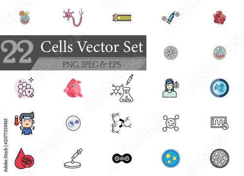 Blood Cell Icons Set