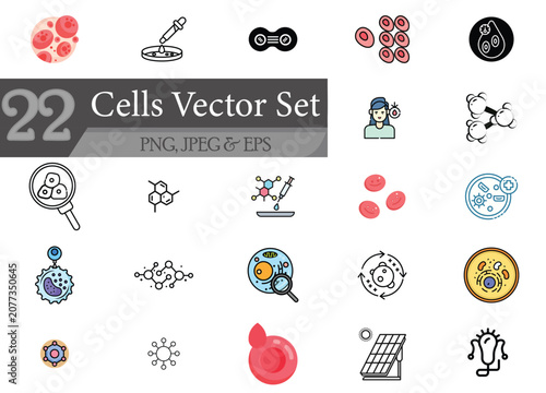 Bacteria Cell Icons Collection
